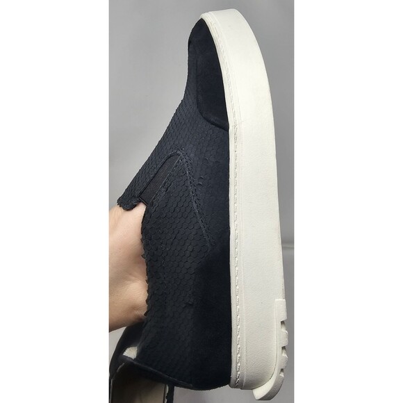 Sarto By Franco Sarto Lazer Platform Slip Ons Black Snake Embossed Leather Sz 7 - Picture 6 of 13